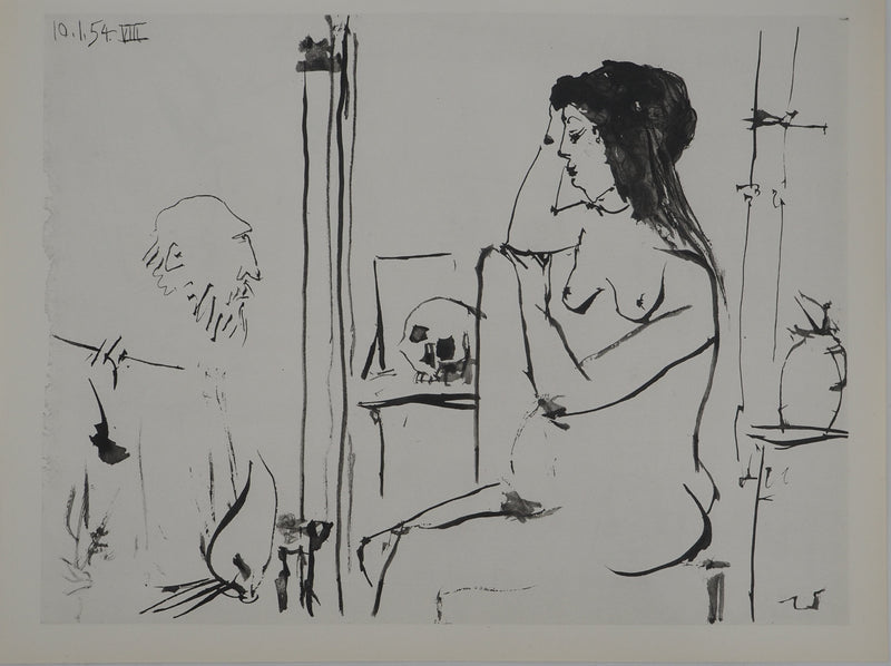 Pablo PICASSO : Le nu et la vanité, Héliogravure originale (vue générale) - Crédit photo : Galerie Art.Paris