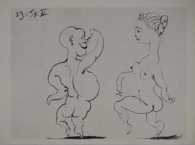 Pablo PICASSO : Les corps grotesques, Héliogravure originale (vue générale) - Crédit photo : Galerie Art.Paris