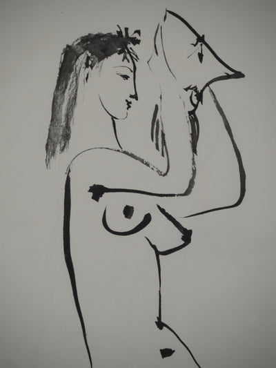 Pablo PICASSO : Les deux femmes aux masques antique, Héliogravure originale (photo de détail 6) - Crédit photo : Galerie Art.Paris