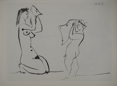 Pablo PICASSO : Le jeu du masqu, Héliogravure originale (vue générale) - Crédit photo : Galerie Art.Paris