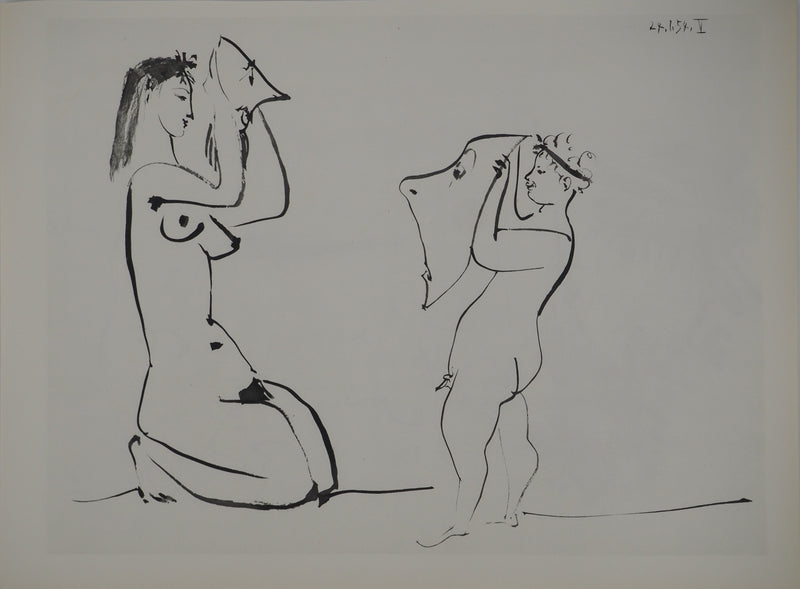 Pablo PICASSO : Le jeu du masqu, Héliogravure originale (vue générale) - Crédit photo : Galerie Art.Paris