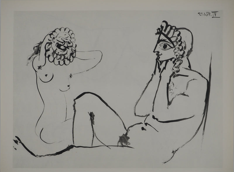 Pablo PICASSO : Séduction masqué, Héliogravure originale (vue générale) - Crédit photo : Galerie Art.Paris