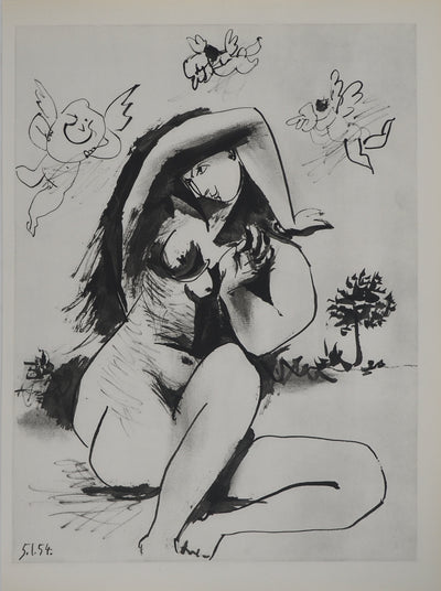 Pablo PICASSO : Le petit cavalier au chapeau, Héliogravure originale (photo de détail 4) - Crédit photo : Galerie Art.Paris