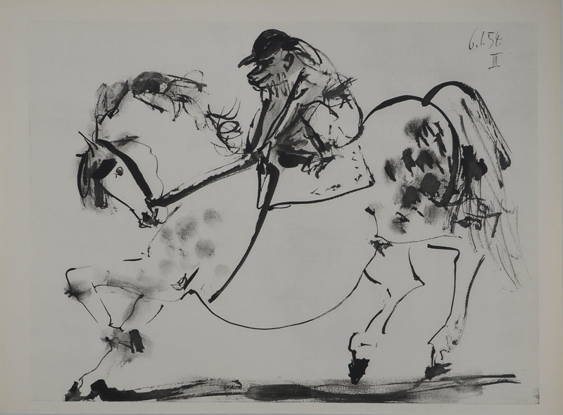 Pablo PICASSO : Comédie Humaine, Le cavalier et son cheval, Héliogravure