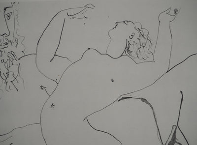 Pablo PICASSO : Dionysos et la nymphe, Héliogravure originale (photo de détail 6) - Crédit photo : Galerie Art.Paris