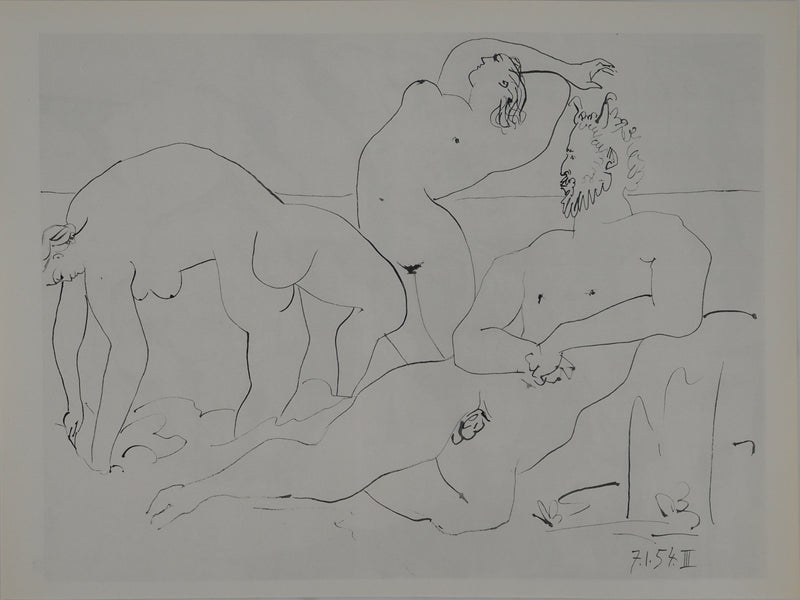 Pablo PICASSO : La danse des nymphes et le satyre, Héliogravure originale (vue générale) - Crédit photo : Galerie Art.Paris