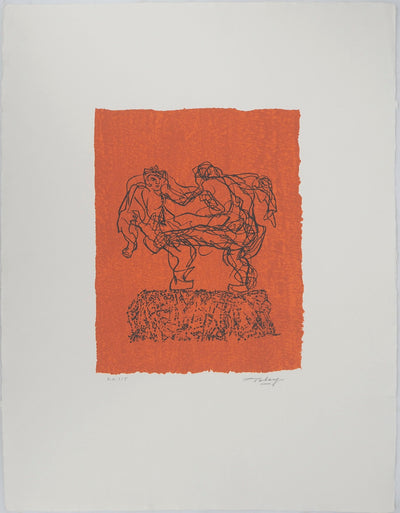 Mark TOBEY : L'affrontement, Lithographie originale (vue générale) - Crédit photo : Galerie Art.Paris