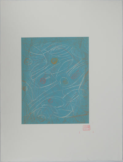Mark TOBEY : Mélancolie marine, Lithographie originale (vue générale) - Crédit photo : Galerie Art.Paris