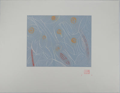 Mark TOBEY : Ciel étoilé , Lithographie originale (vue générale) - Crédit photo : Galerie Art.Paris