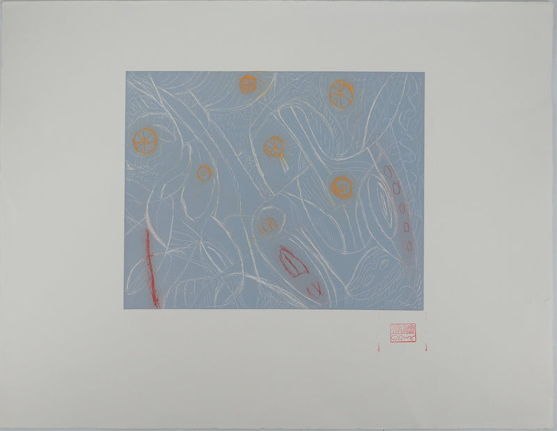 Mark TOBEY : Ciel étoilé , Lithographie originale (vue générale) - Crédit photo : Galerie Art.Paris