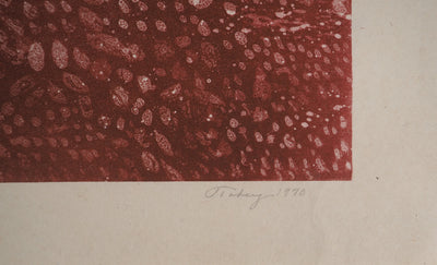 Mark TOBEY : Sous la lumière pourpre, Lithographie originale (photo de détail 2) - Crédit photo : Galerie Art.Paris