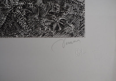 Albert DECARIS : Femme et faune, Gravure originale (photo de détail 2) - Crédit photo : Galerie Art.Paris