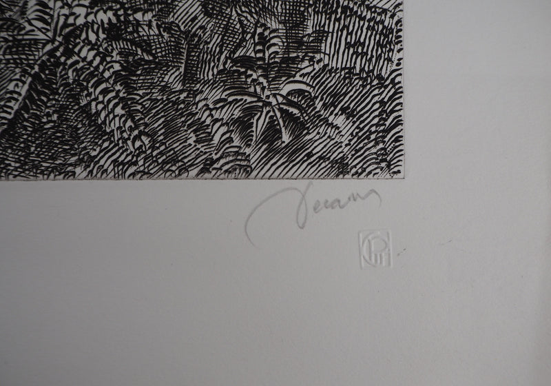 Albert DECARIS : Femme et faune, Gravure originale (photo de détail 2) - Crédit photo : Galerie Art.Paris