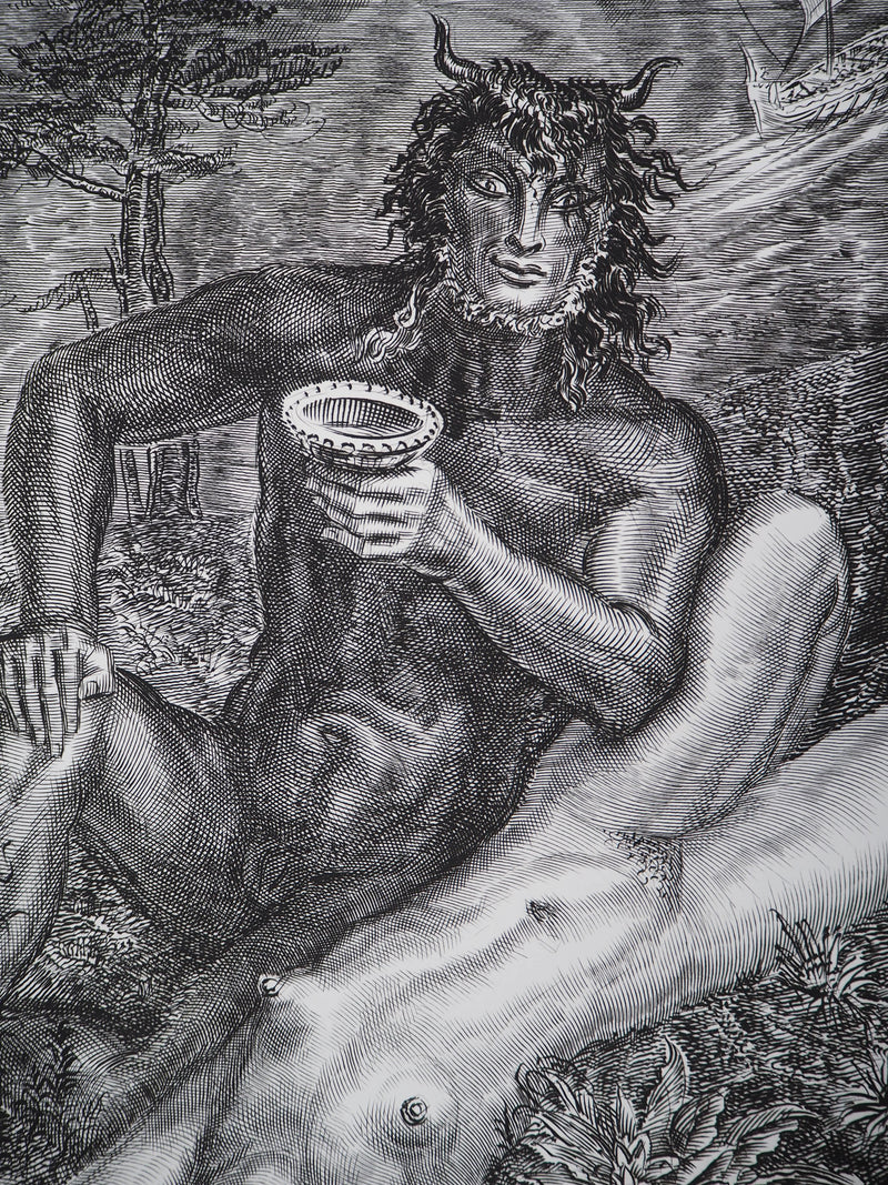 Albert DECARIS : Femme et faune, Gravure originale (photo de détail 6) - Crédit photo : Galerie Art.Paris