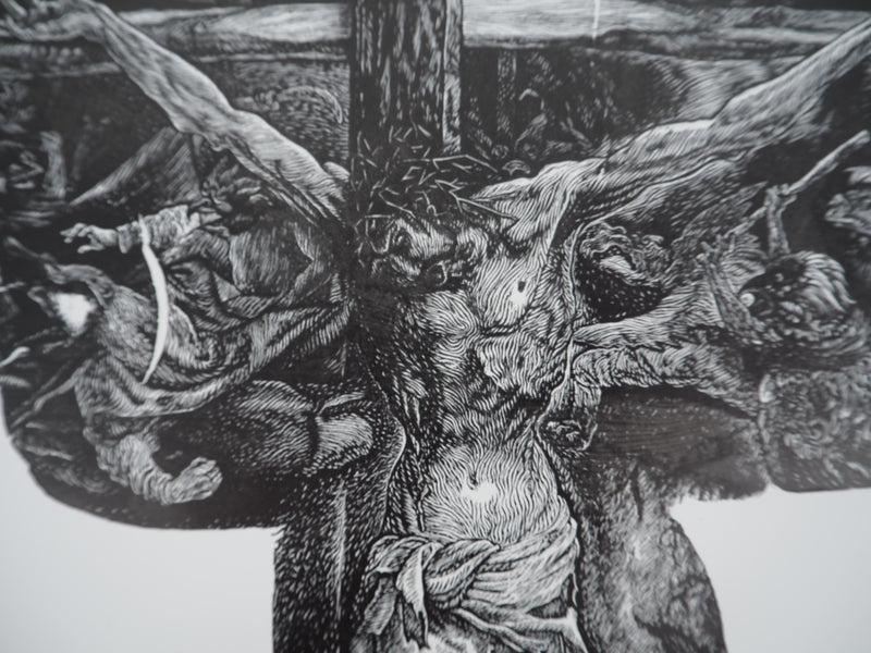 Manuel VERMEIRE : Crucifixion, Gravure sur bois originale (photo de détail 4) - Crédit photo : Galerie Art.Paris