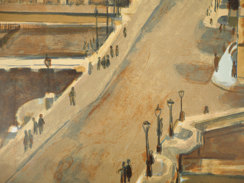 Roger FORISSIER : Paris : La Samaritaine et le Pont-Neuf, Lithographie originale (photo de détail 3) - Crédit photo : Galerie Art.Paris