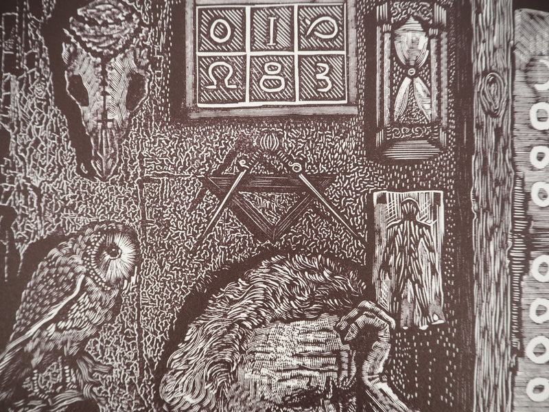 François MARECHAL : Le vieil alchimiste, Gravure sur bois originale (photo de détail 4) - Crédit photo : Galerie Art.Paris