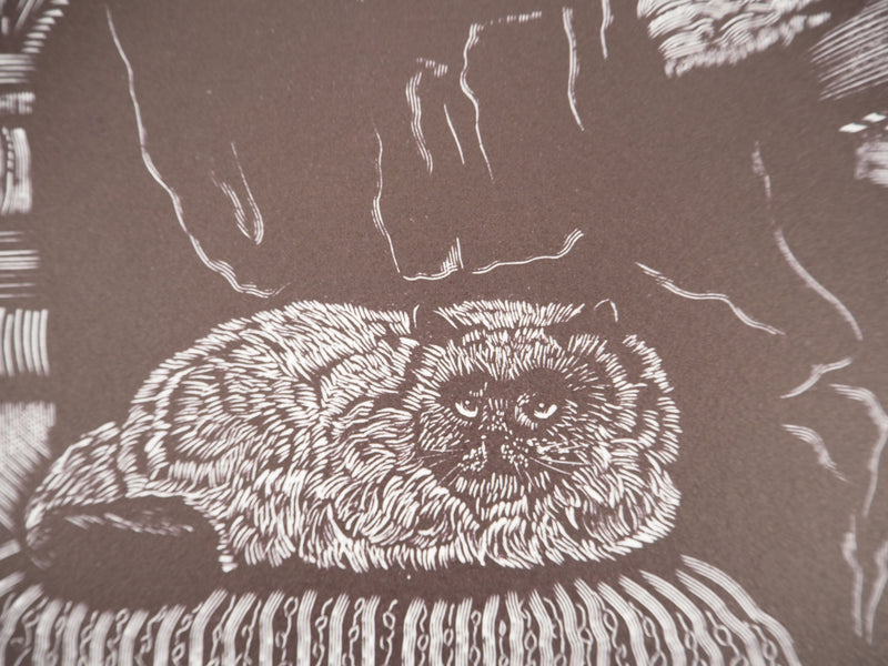 François MARECHAL : Le vieil alchimiste, Gravure sur bois originale (photo de détail 5) - Crédit photo : Galerie Art.Paris