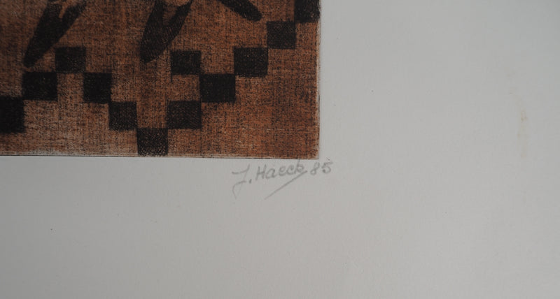 Jean HAECK : Caprice IV, Gravure originale (photo de détail 8) - Crédit photo : Galerie Art.Paris