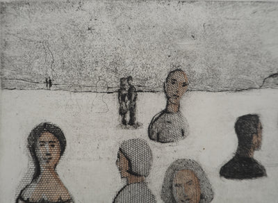 France DUMAS : Etude de visages, Gravure originale (photo de détail 4) - Crédit photo : Galerie Art.Paris