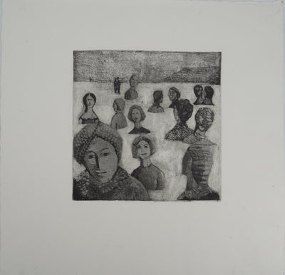France DUMAS : Etude de visages, Gravure originale (photo de détail 7) - Crédit photo : Galerie Art.Paris