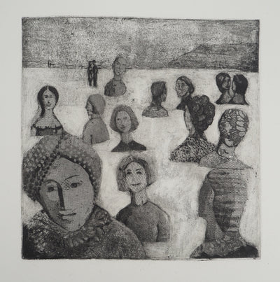 France DUMAS : Etude de visages, Gravure originale (photo de détail 8) - Crédit photo : Galerie Art.Paris