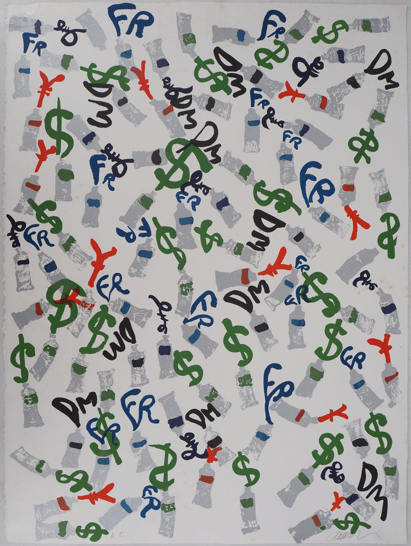ARMAN : Hommage à la peinture, Currency, Lithographie originale signée
