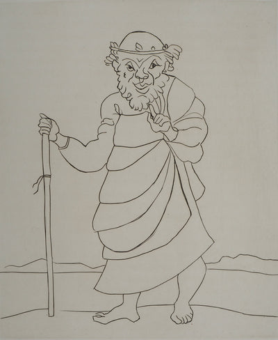 André DERAIN : Vieil homme se promenant, Gravure originale (photo de détail 3) - Crédit photo : Galerie Art.Paris