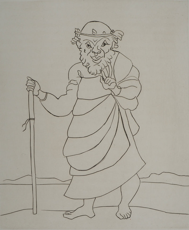 André DERAIN : Vieil homme se promenant, Gravure originale (photo de détail 3) - Crédit photo : Galerie Art.Paris