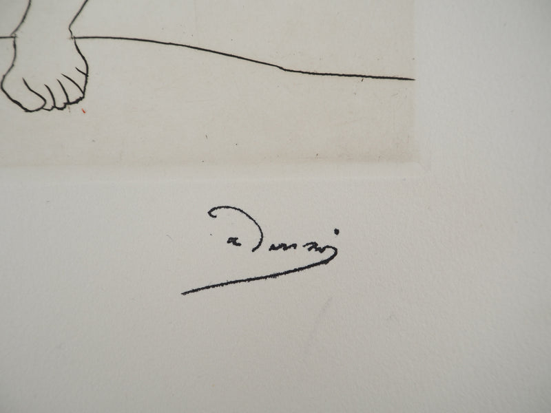 André DERAIN : Vieil homme se promenant, Gravure originale (photo de détail 2) - Crédit photo : Galerie Art.Paris