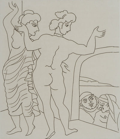 André DERAIN : Représentation théâtrale, Gravure originale (photo de détail 3) - Crédit photo : Galerie Art.Paris
