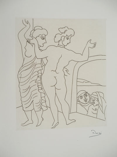 André DERAIN : Représentation théâtrale, Gravure originale (vue générale) - Crédit photo : Galerie Art.Paris