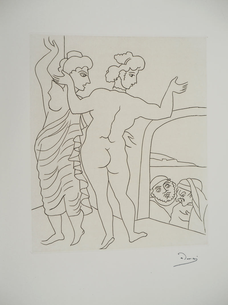 André DERAIN : Représentation théâtrale, Gravure originale (vue générale) - Crédit photo : Galerie Art.Paris