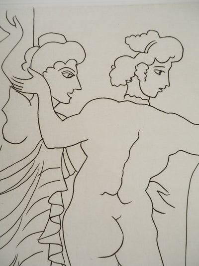 André DERAIN : Représentation théâtrale, Gravure originale (photo de détail 4) - Crédit photo : Galerie Art.Paris