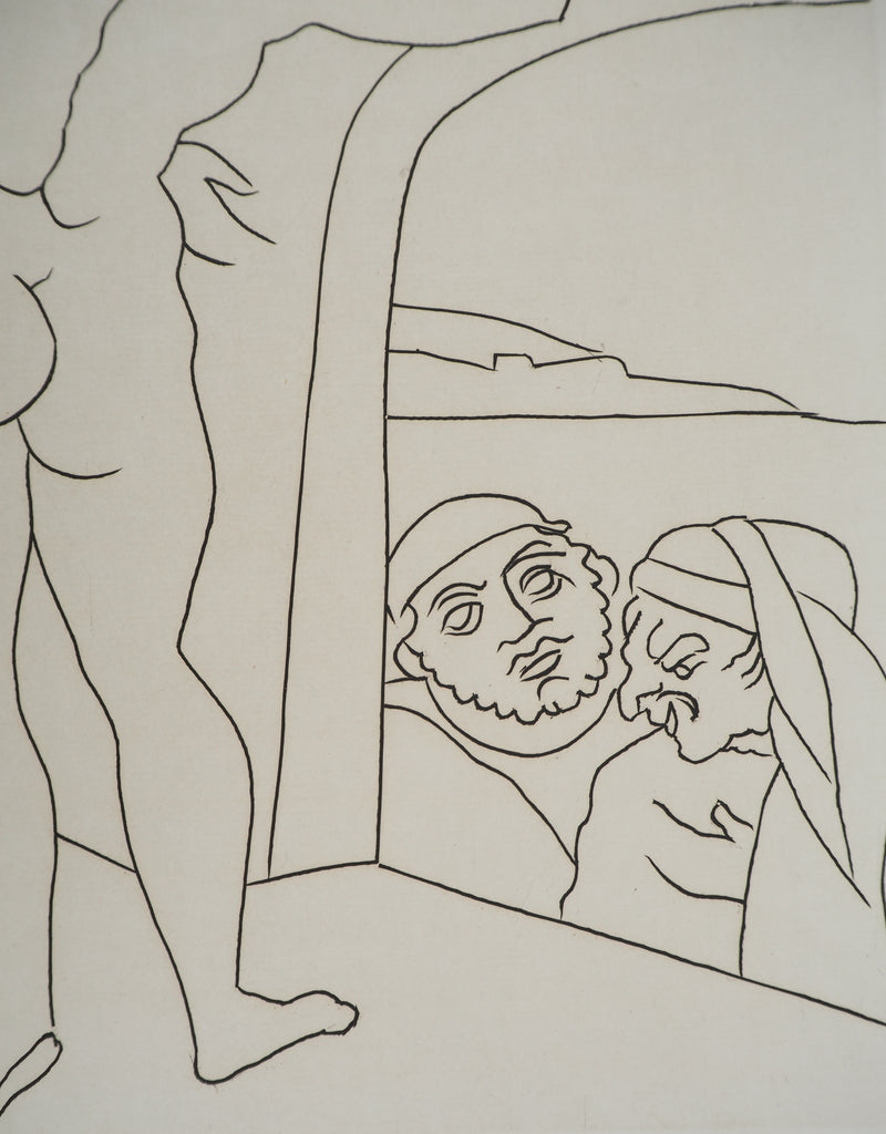 André DERAIN : Représentation théâtrale, Gravure originale (photo de détail 5) - Crédit photo : Galerie Art.Paris