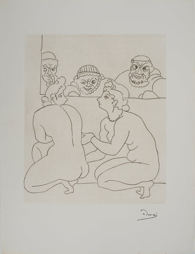 André DERAIN : Réunion secrète, Gravure originale (vue générale) - Crédit photo : Galerie Art.Paris