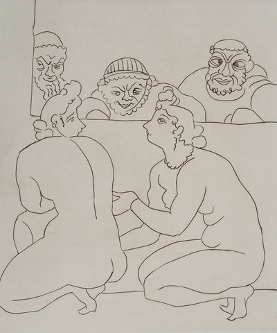 André DERAIN : Réunion secrète, Gravure originale (photo de détail 3) - Crédit photo : Galerie Art.Paris