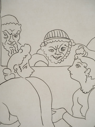 André DERAIN : Réunion secrète, Gravure originale (photo de détail 4) - Crédit photo : Galerie Art.Paris