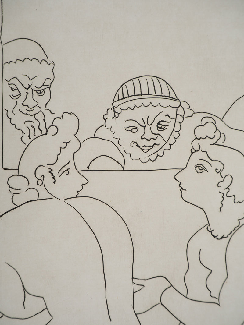 André DERAIN : Réunion secrète, Gravure originale (photo de détail 4) - Crédit photo : Galerie Art.Paris