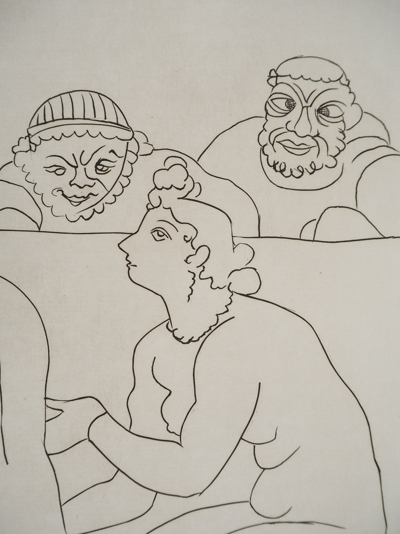 André DERAIN : Réunion secrète, Gravure originale (photo de détail 5) - Crédit photo : Galerie Art.Paris