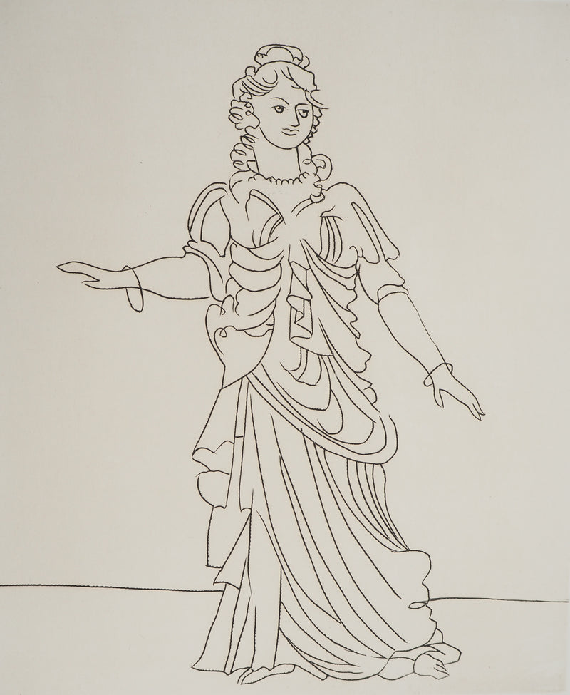 André DERAIN : Actrice sur scène, Gravure originale (photo de détail 3) - Crédit photo : Galerie Art.Paris