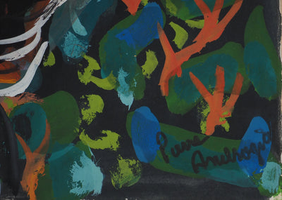 Pierre AMBROGIANI : Les soldats, Gouache originale (photo de détail 2) - Crédit photo : Galerie Art.Paris