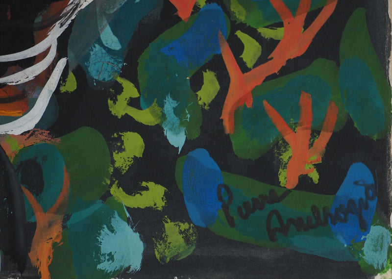 Pierre AMBROGIANI : Les soldats, Gouache originale (photo de détail 2) - Crédit photo : Galerie Art.Paris