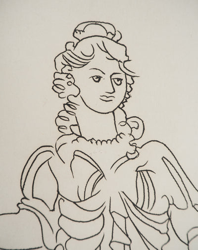 André DERAIN : Actrice sur scène, Gravure originale (photo de détail 2) - Crédit photo : Galerie Art.Paris