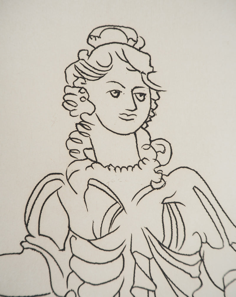 André DERAIN : Actrice sur scène, Gravure originale (photo de détail 2) - Crédit photo : Galerie Art.Paris