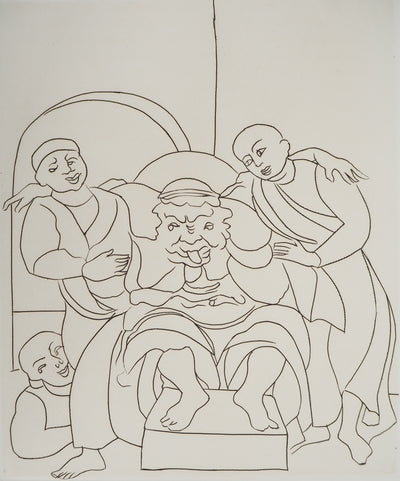 André DERAIN : Un trop joyeux festin, Gravure originale (photo de détail 3) - Crédit photo : Galerie Art.Paris
