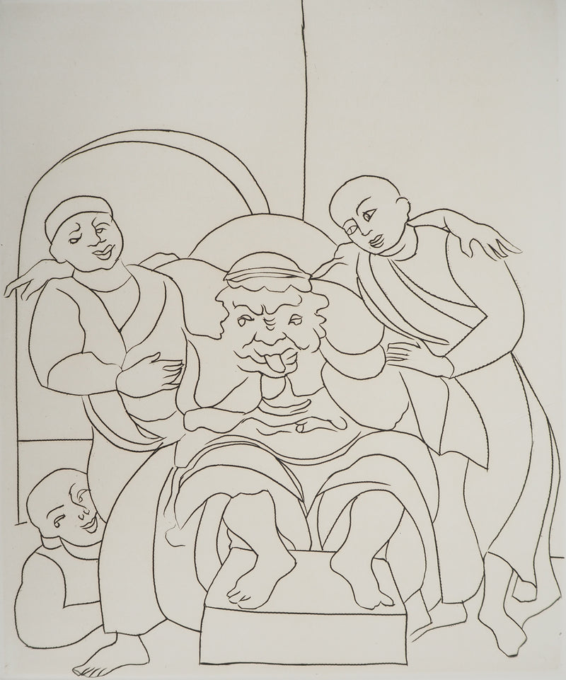 André DERAIN : Un trop joyeux festin, Gravure originale (photo de détail 3) - Crédit photo : Galerie Art.Paris