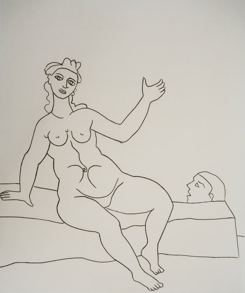 André DERAIN : Grand nu et amant caché, Gravure originale (photo de détail 3) - Crédit photo : Galerie Art.Paris