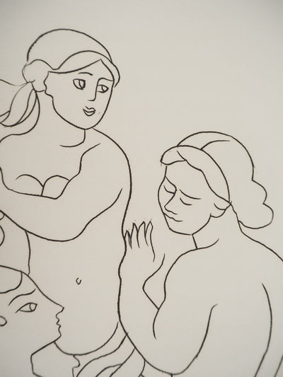 André DERAIN : Au vestiaire : Femmes qui discutent, Gravure originale (photo de détail 4) - Crédit photo : Galerie Art.Paris