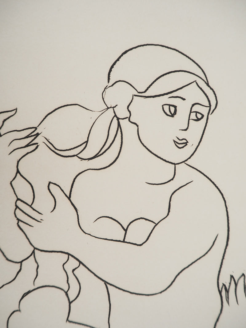 André DERAIN : Au vestiaire : Femmes qui discutent, Gravure originale (photo de détail 5) - Crédit photo : Galerie Art.Paris
